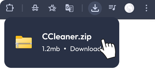 Step 1 illustration showing download instruction